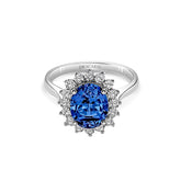 Blue Sapphire & Diamond Ring - Dracakis Jewellers